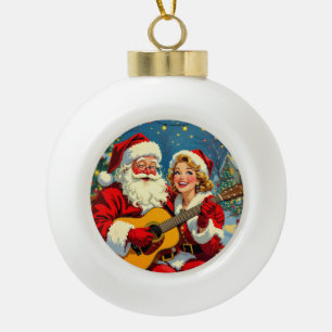 „Weihnachtliche Harmonie“ Keramik Kugel-Ornament