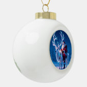 „Weihnachtliche Harmonie“ Keramik Kugel-Ornament (Links)