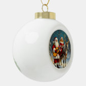 „Weihnachtliche Harmonie“ Keramik Kugel-Ornament (Links)