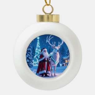 „Weihnachtliche Harmonie“ Keramik Kugel-Ornament