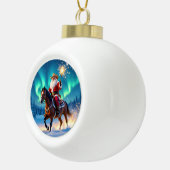 „Weihnachtliche Harmonie“ Keramik Kugel-Ornament (Rechts)