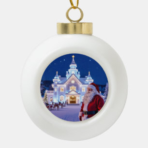 „Weihnachtliche Harmonie“ Keramik Kugel-Ornament