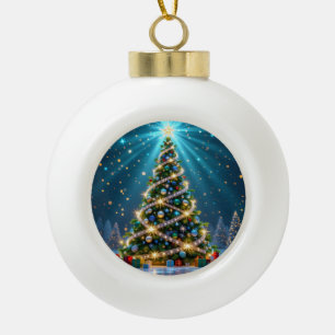 „Weihnachtliche Harmonie“ Keramik Kugel-Ornament