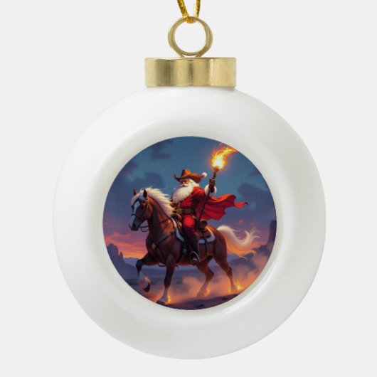 „Weihnachtliche Harmonie“ Keramik Kugel-Ornament (Vorderseite)