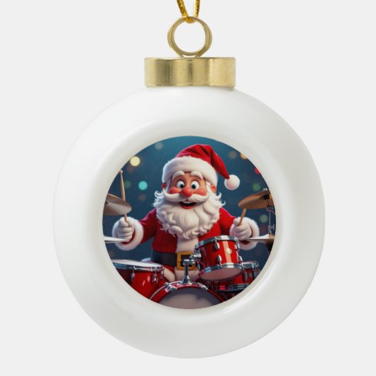 „Weihnachtliche Harmonie“ Keramik Kugel-Ornament (Vorderseite)