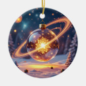 „Weihnachtliche Harmonie“ Keramik Ornament (Vorne)