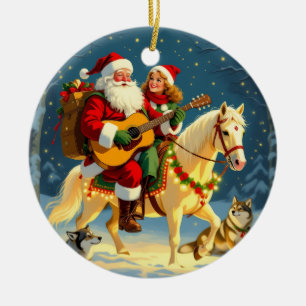 „Weihnachtliche Harmonie“ Keramik Ornament