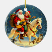 „Weihnachtliche Harmonie“ Keramik Ornament (Hinten)