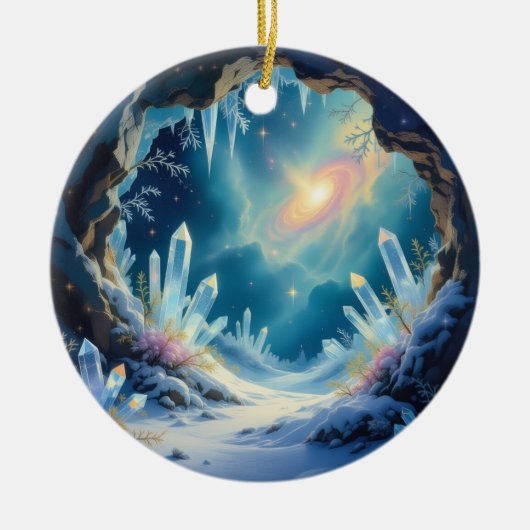 „Weihnachtliche Harmonie“ Keramik Ornament (Vorne)