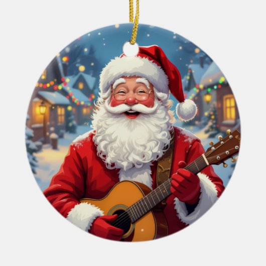 „Weihnachtliche Harmonie“ Keramik Ornament (Vorne)