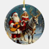 „Weihnachtliche Harmonie“ Keramik Ornament (Hinten)