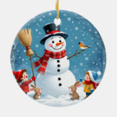 „Weihnachtliche Harmonie“ Keramik Ornament (Hinten)