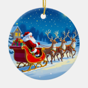 „Weihnachtliche Harmonie“ Keramik Ornament