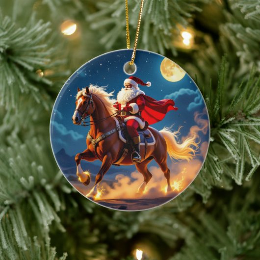 „Weihnachtliche Harmonie“ Keramik Ornament (Baum)