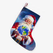 „Weihnachtliche Harmonie“ Kleiner Weihnachtsstrumpf (Vorderansicht (hängend))