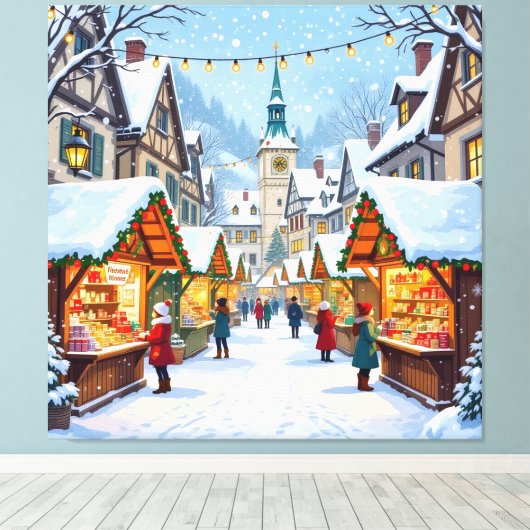 „Weihnachtliche Harmonie“ Leinwanddruck (Insitu (Holzboden))