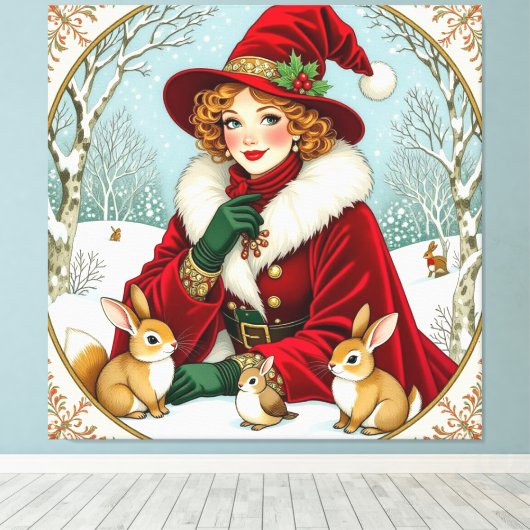 „Weihnachtliche Harmonie“ Leinwanddruck (Insitu (Holzboden))