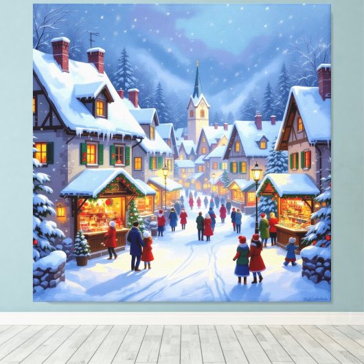 „Weihnachtliche Harmonie“ Leinwanddruck (Insitu (Holzboden))