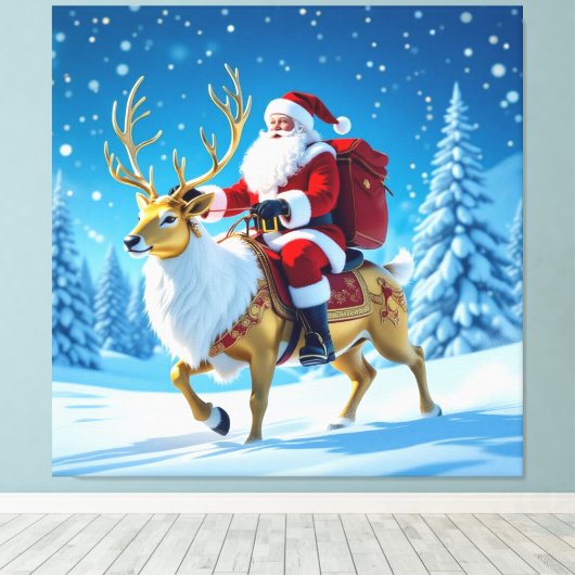 „Weihnachtliche Harmonie“ Leinwanddruck (Insitu (Holzboden))