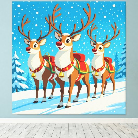 „Weihnachtliche Harmonie“ Leinwanddruck (Insitu (Holzboden))