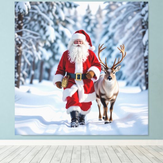 „Weihnachtliche Harmonie“ Leinwanddruck (Insitu (Holzboden))