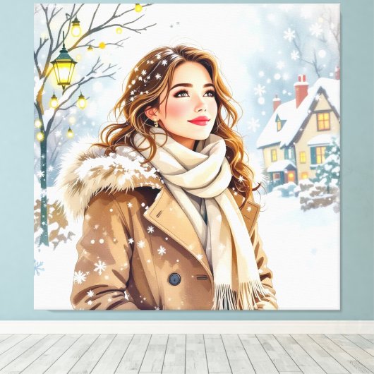 „Weihnachtliche Harmonie“ Leinwanddruck (Insitu (Holzboden))