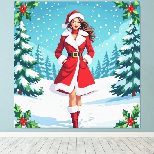 „Weihnachtliche Harmonie“ Leinwanddruck (Insitu (Holzboden))