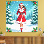 „Weihnachtliche Harmonie“ Leinwanddruck (Insitu (Wohnzimmer))