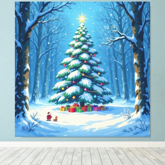 „Weihnachtliche Harmonie“ Leinwanddruck (Insitu (Holzboden))