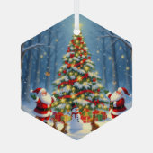 „Weihnachtliche Harmonie“ Ornament Aus Glas (Rückseite)