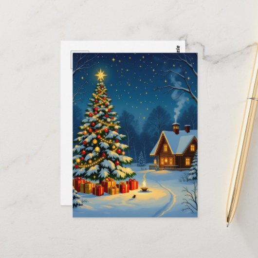 „Weihnachtliche Harmonie“ Postkarte (Vorderseite/Rückseite Beispiel)