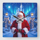 „Weihnachtliche Harmonie“ Quadratische Wanduhr (Vorderseite)