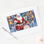 „Weihnachtliche Harmonie“ Rechteckiger Aufkleber (Umschlag)