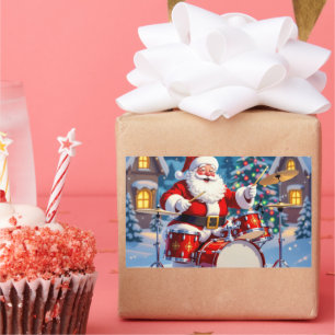 „Weihnachtliche Harmonie“ Rechteckiger Aufkleber