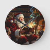 „Weihnachtliche Harmonie“ Runde Wanduhr (Vorderseite)