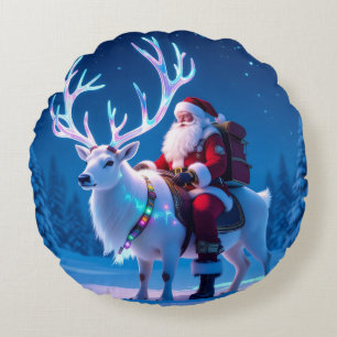 „Weihnachtliche Harmonie“ Rundes Kissen