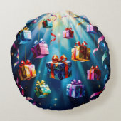 „Weihnachtliche Harmonie“ Rundes Kissen (Rückseite)