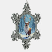 „Weihnachtliche Harmonie“ Schneeflocken Zinn-Ornament (Links)