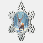 „Weihnachtliche Harmonie“ Schneeflocken Zinn-Ornament (Rechts)