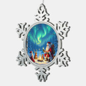 „Weihnachtliche Harmonie“ Schneeflocken Zinn-Ornament (Rechts)