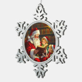 „Weihnachtliche Harmonie“ Schneeflocken Zinn-Ornament (Rechts)