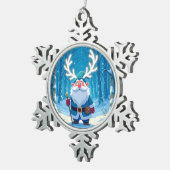 „Weihnachtliche Harmonie“ Schneeflocken Zinn-Ornament (Rechts)