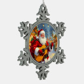 „Weihnachtliche Harmonie“ Schneeflocken Zinn-Ornament (Links)