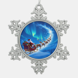 „Weihnachtliche Harmonie“ Schneeflocken Zinn-Ornament