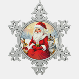 „Weihnachtliche Harmonie“ Schneeflocken Zinn-Ornament