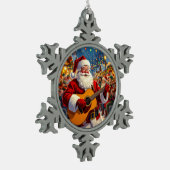 „Weihnachtliche Harmonie“ Schneeflocken Zinn-Ornament (Links)