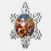 „Weihnachtliche Harmonie“ Schneeflocken Zinn-Ornament (Rechts)