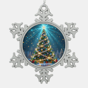 „Weihnachtliche Harmonie“ Schneeflocken Zinn-Ornament