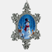 „Weihnachtliche Harmonie“ Schneeflocken Zinn-Ornament (Links)