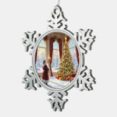 „Weihnachtliche Harmonie“ Schneeflocken Zinn-Ornament (Rechts)